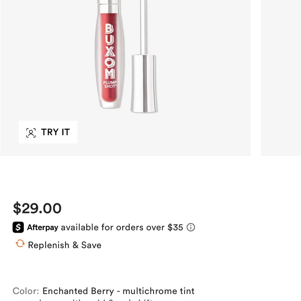 Buxom Enchanted Berry Lip Gloss with Silver Cap